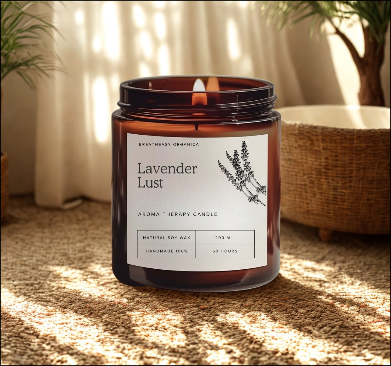 Metal Lid Jar Aroma Therapy Candle 200 ML