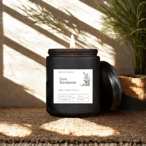 Metal Black Jar Aroma Therapy Candle 200 ML