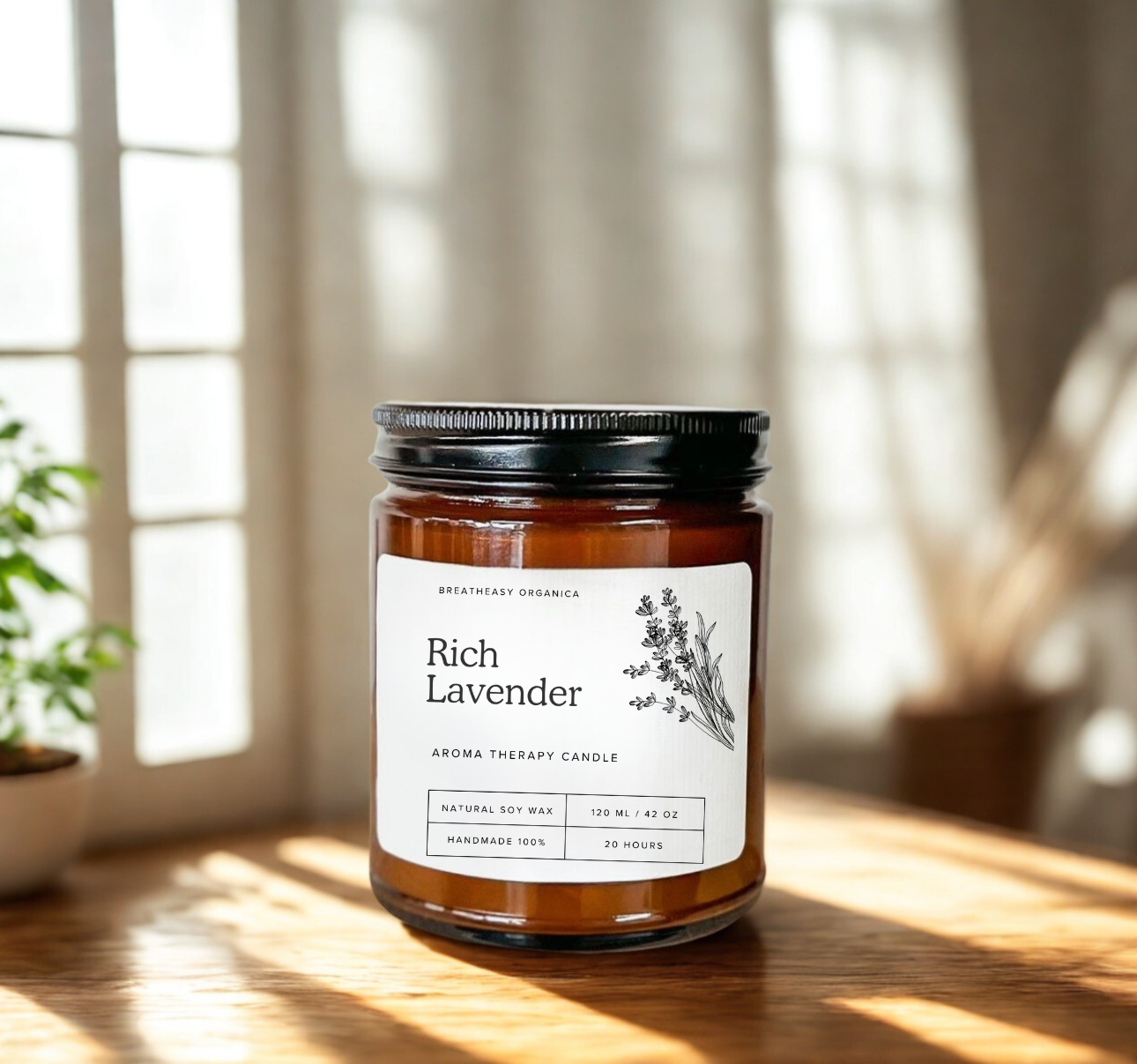 Metal Lid Jar Aroma Therapy Candle 200 ML - Image 3