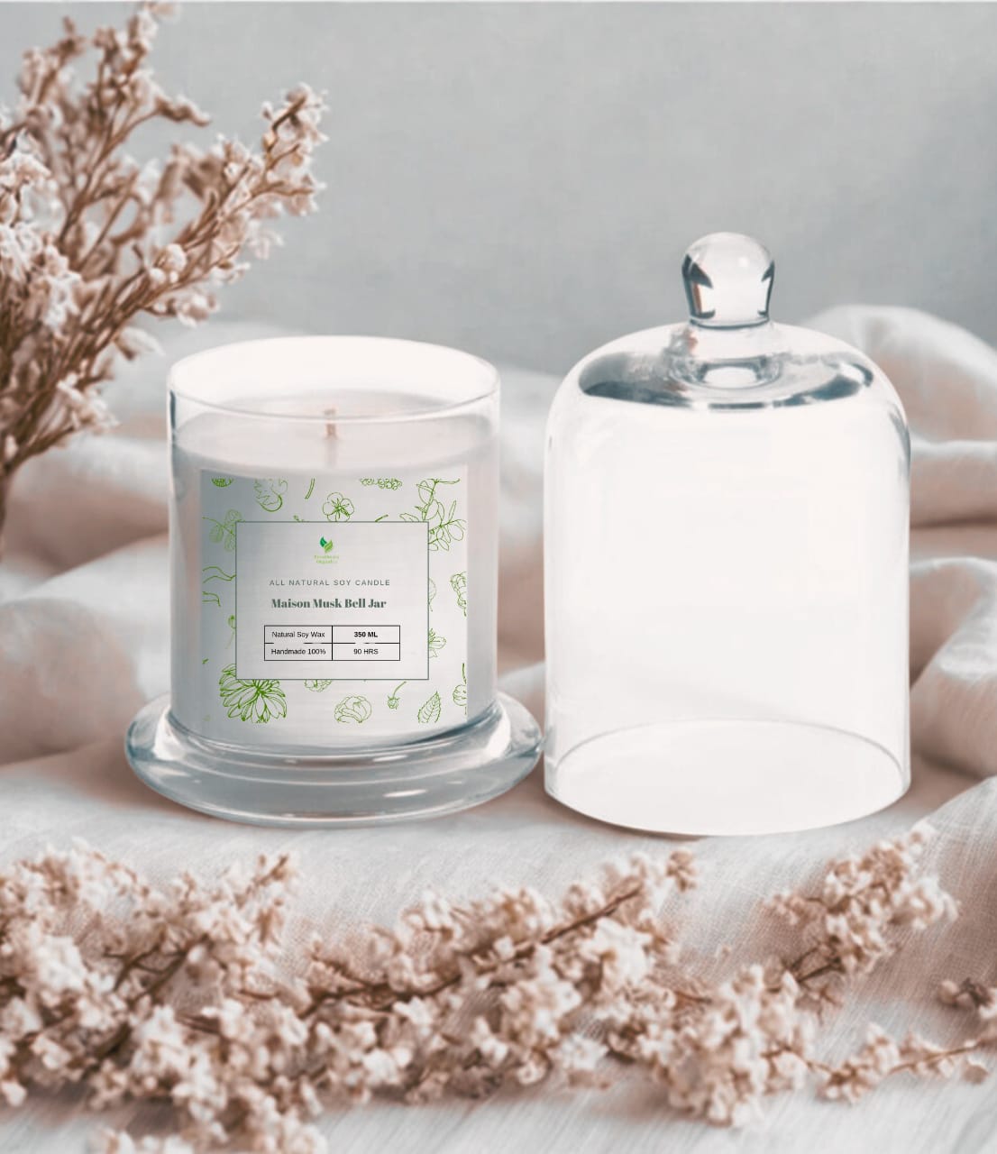 Amber Glow Bell Jar Candle 350 ML - Image 2