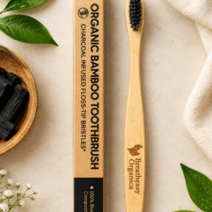 Charcoal Bristles Bamboo Tooth Brush